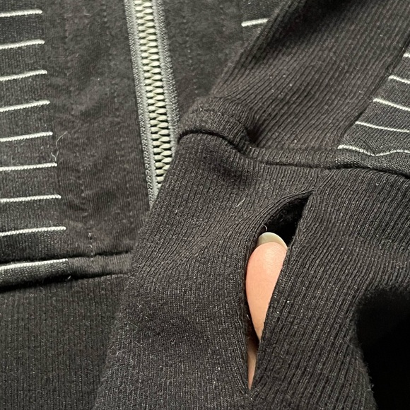 CABI Sprint Striped Jacket Sweatshirt SZ S - Picture 6 of 9